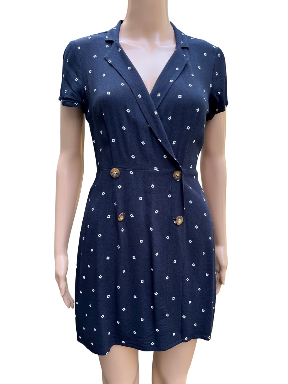 Abercrombie & Fitch Navy Wrap Mini Dress XS
